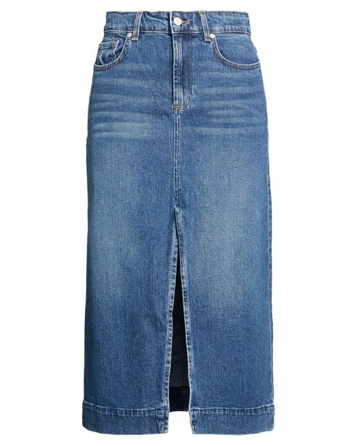 7 For All Mankind Blue Denim Skirt