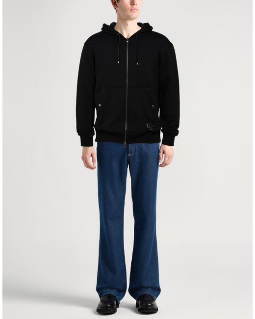 Agnona Black Sweatshirt Cotton, Cashmere for men