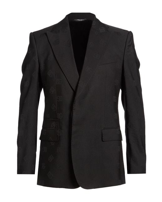 Dolce & Gabbana Black Blazer Wool, Virgin Wool for men