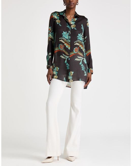 Etro Gray Dark Shirt Silk