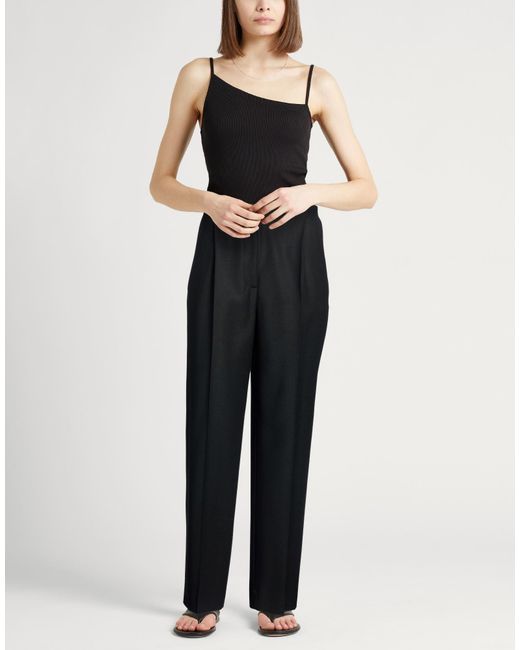 Lardini Black Pants Polyester, Wool, Elastane