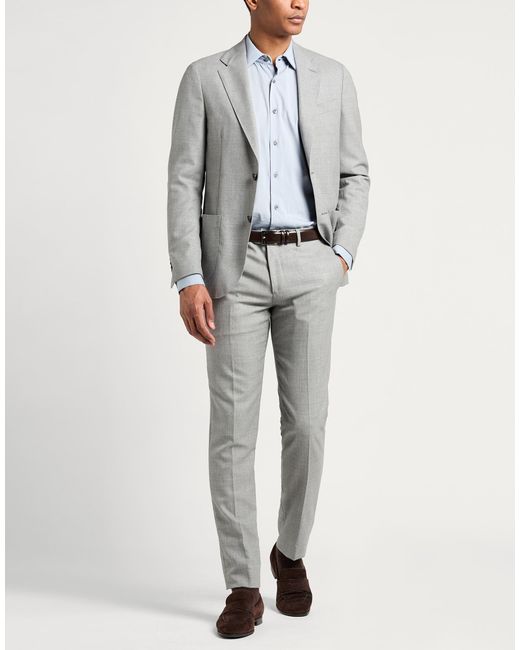 Lardini Gray Suit Wool for men