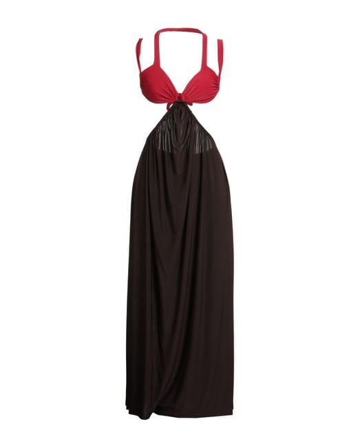 Siedres Black Maxi Dress Polyester, Elastane