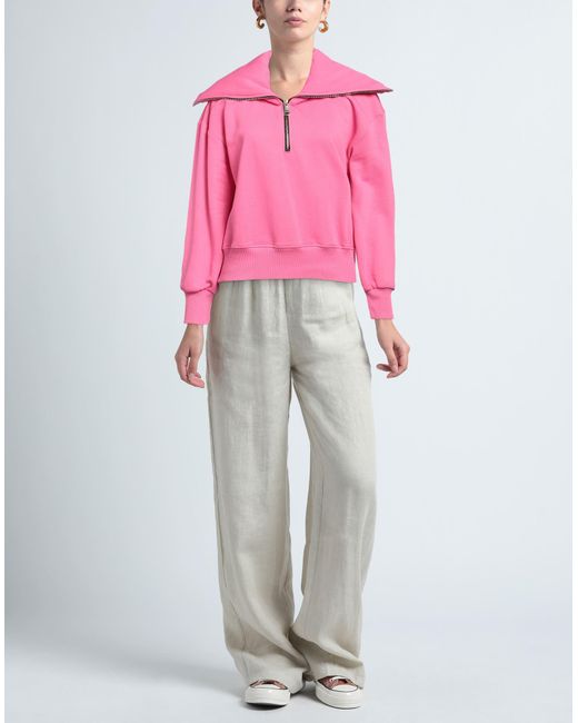 Jijil Pink Fuchsia Sweatshirt Cotton, Polyester