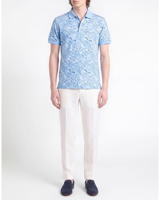 Polo Etro de hombre de color Blue