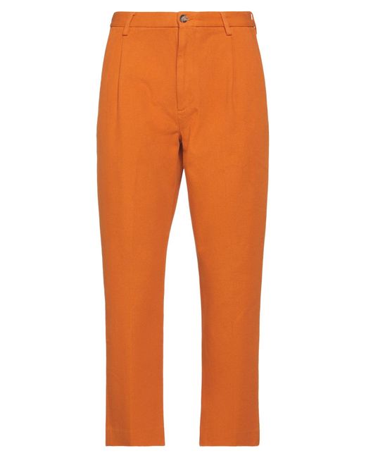 Pence Orange Denim Trousers for men