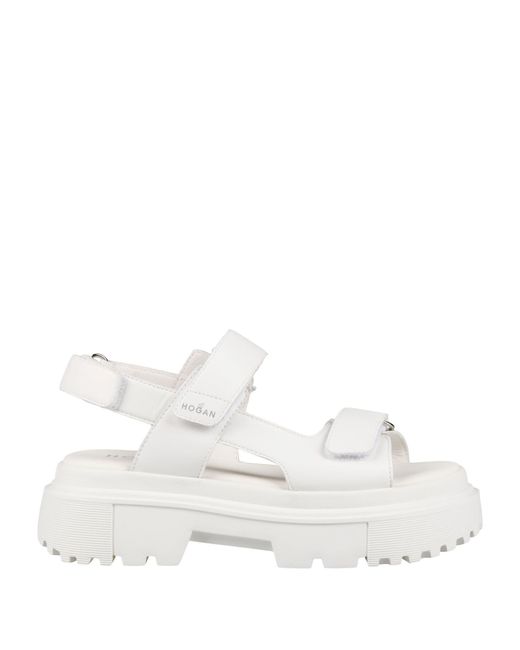 Hogan White Sandals