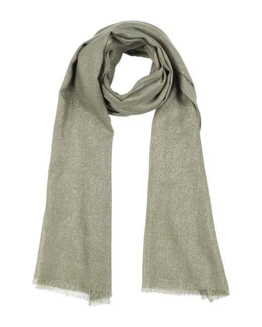 Brunello Cucinelli Green Scarf Cashmere, Silk, Polyamide