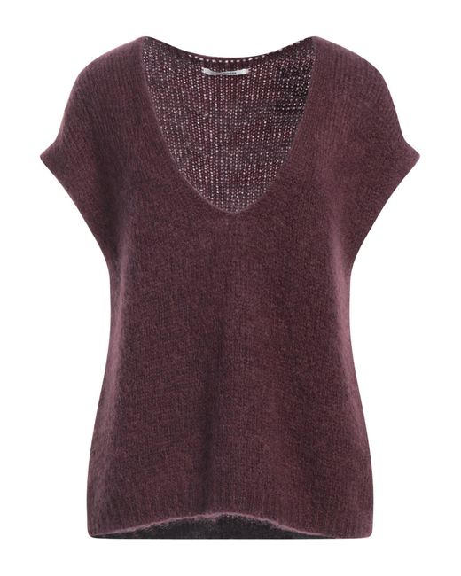 Pomandère Purple Sweater Mohair Wool, Polyamide, Wool, Elastane