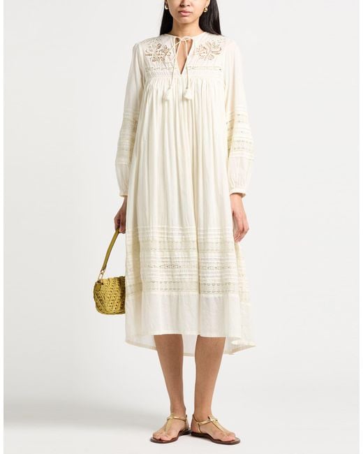Antik Batik White Midi Dress