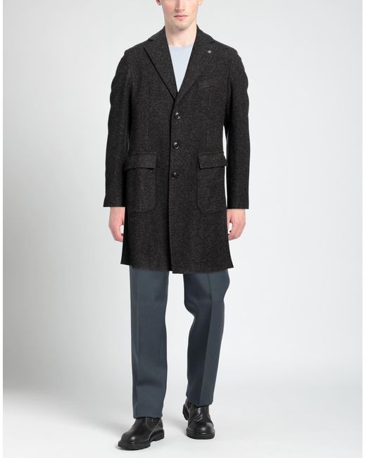 Angelo Nardelli Black Coat for men