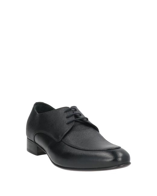F.LLI CESETTI Gray Lace-Up Shoes Calfskin for men