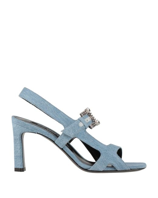 Sergio Rossi White Sandals Textile Fibers