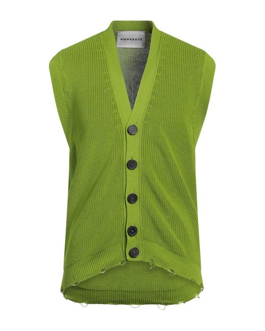 Amaranto Green Cardigan for men