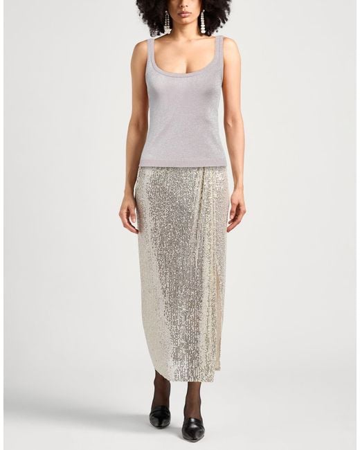 Missoni Gray Tank Top Viscose, Metallic Fiber