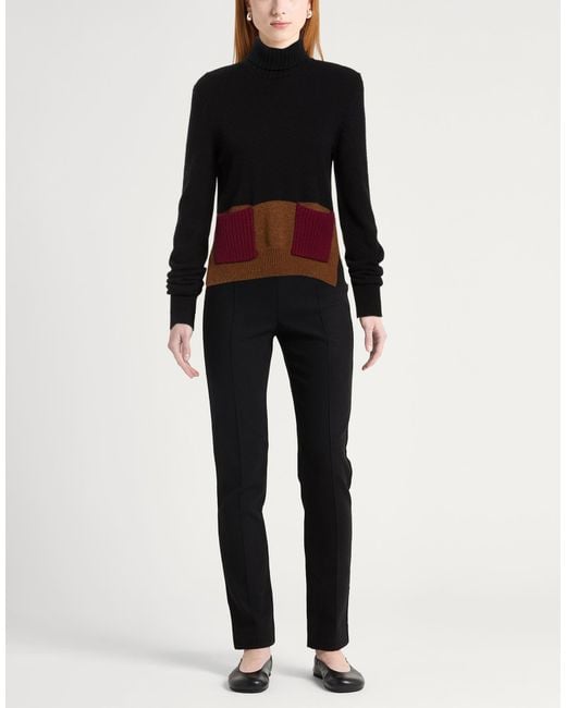 Plan C Black Turtleneck Wool, Cashmere