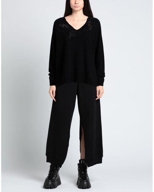 ERMANNO FIRENZE Black Sweater Wool, Acrylic, Polyamide