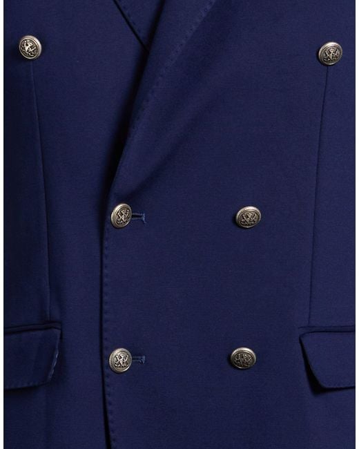 Bharnaba Blue Blazer Viscose, Polyamide, Elastane for men