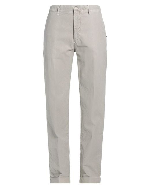 Incotex Gray Pants Cotton, Elastane for men