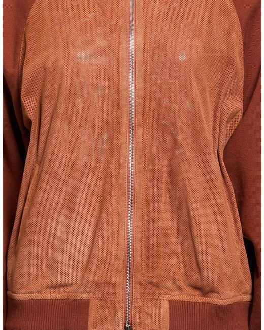 Eleventy Orange Jacket Sheepskin
