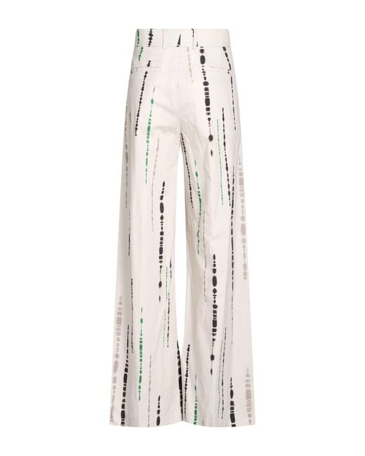 Officine Generale White Pants Cotton