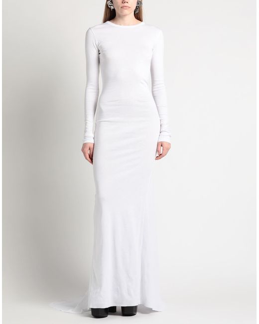 Robe longue Ann Demeulemeester en coloris White