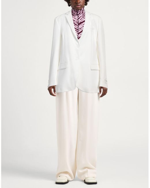 hinnominate White Blazer Polyester, Elastane