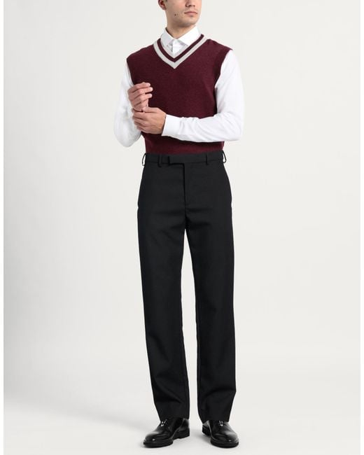 Rier Black Pants Virgin Wool for men