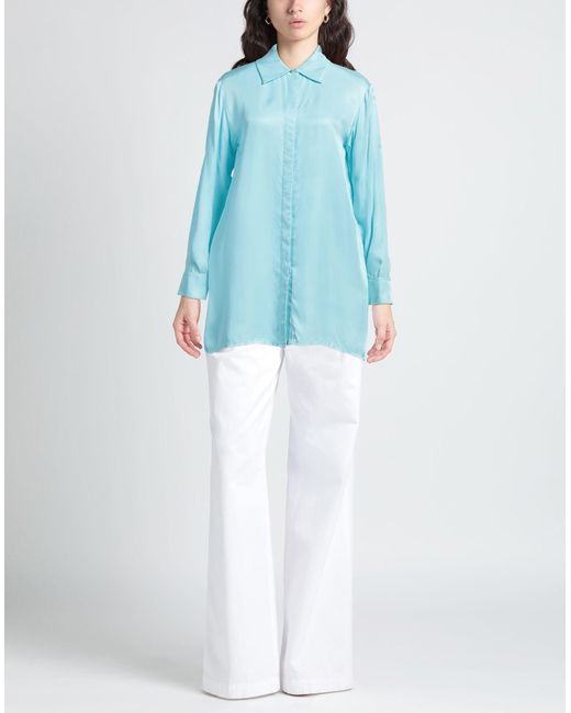 Isabelle Blanche Blue Shirt Viscose