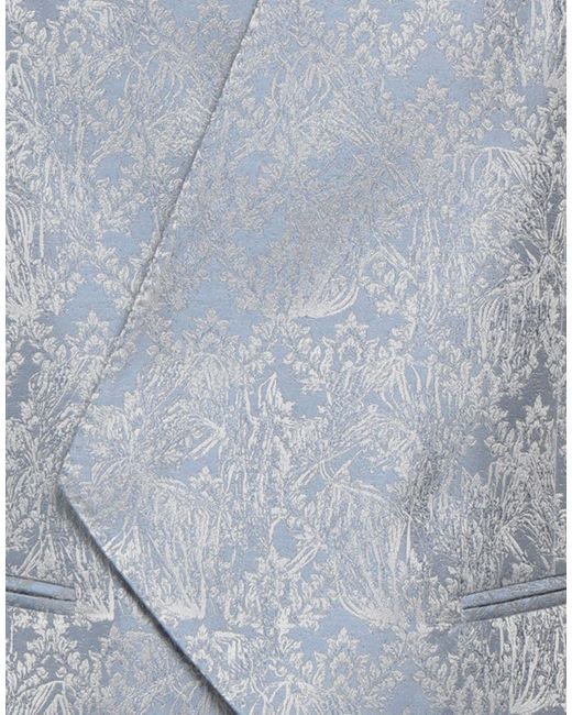 Corneliani Blue Slate Tailored Vest Polyester, Silk for men