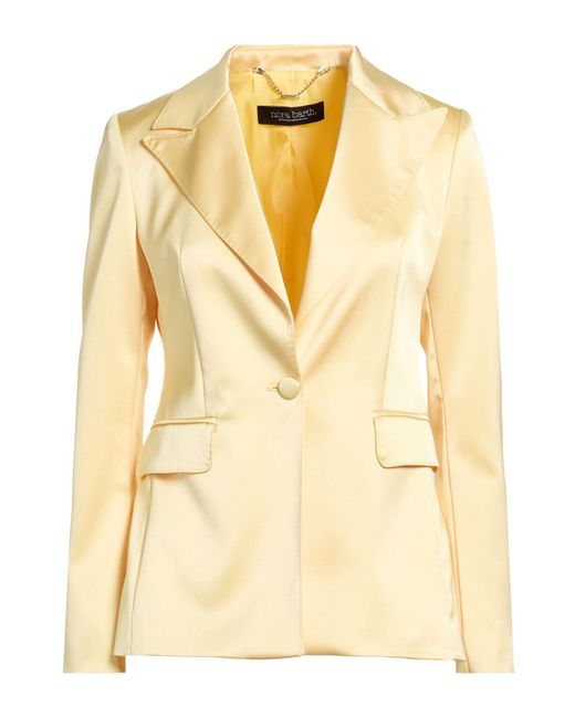 Nora Barth Natural Blazer Polyester, Cotton, Viscose, Elastane