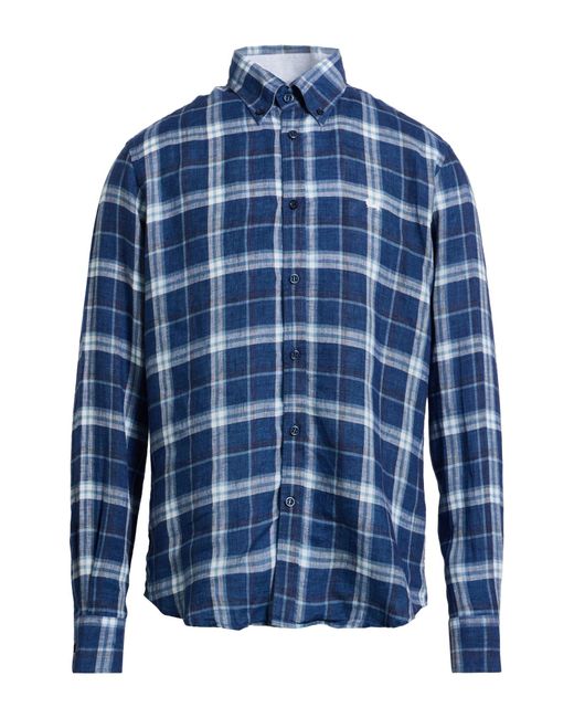 Harmont & Blaine Blue Shirt Linen for men