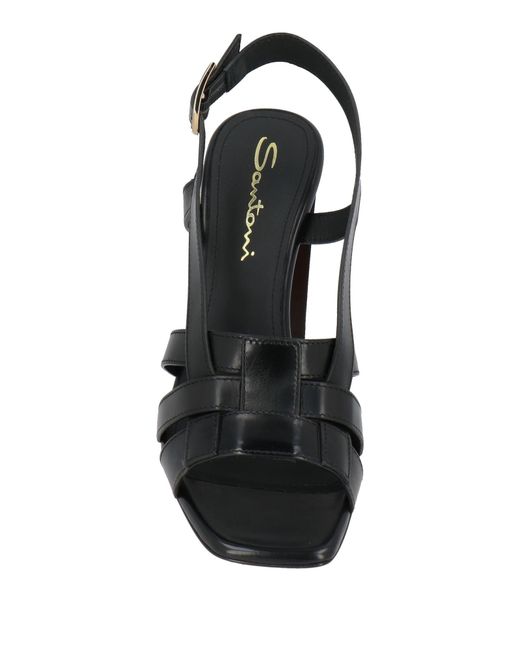 Santoni Black Sandals