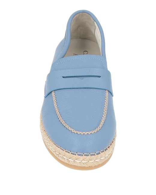 Canali Blue Light Loafers Leather for men