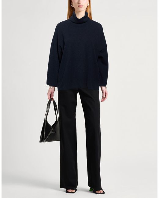 MEIMEIJ Blue Turtleneck Virgin Wool, Cashmere