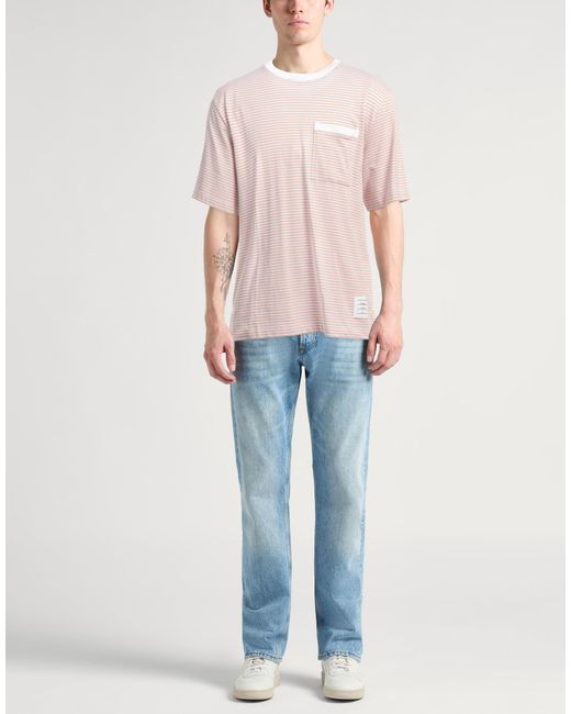 Thom Browne Pink T-Shirt Cotton for men