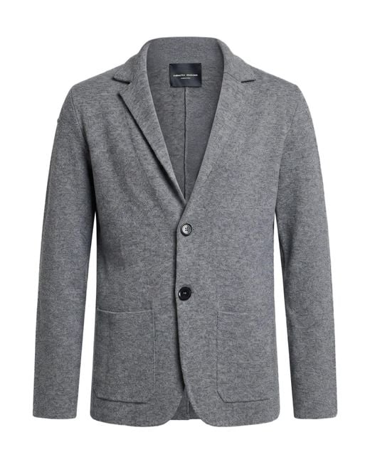 Roberto Collina Gray Blazers for men