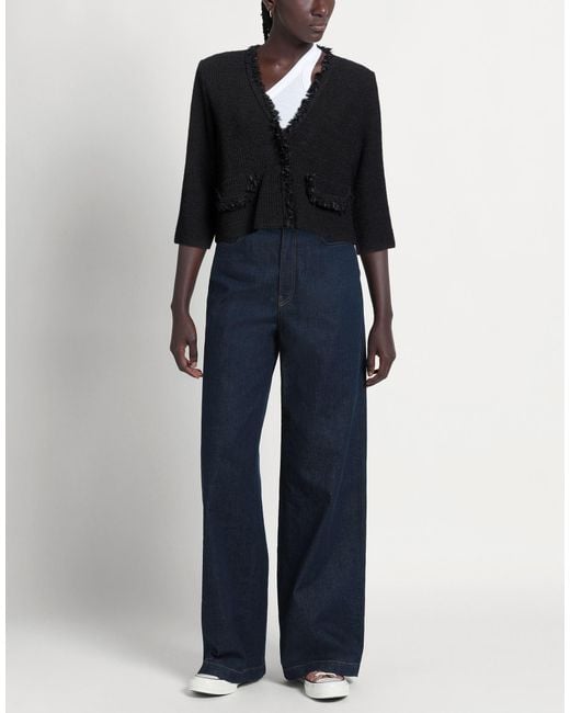 Anneclaire Black Jacket Polyamide, Viscose, Cotton