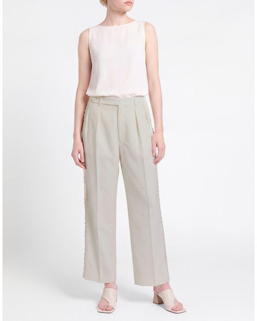 Bode White Cream Pants Wool