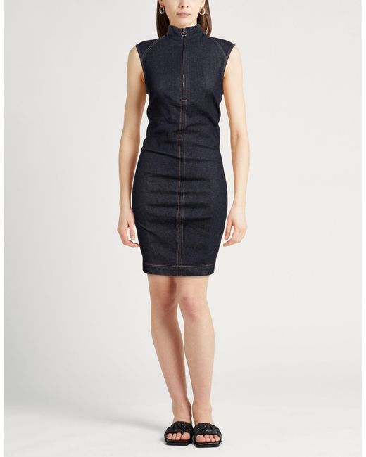 Sportmax Blue Mini Dress Cotton, Polyester, Elastane