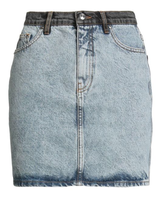 ROTATE BIRGER CHRISTENSEN Blue Denim Skirt Organic Cotton