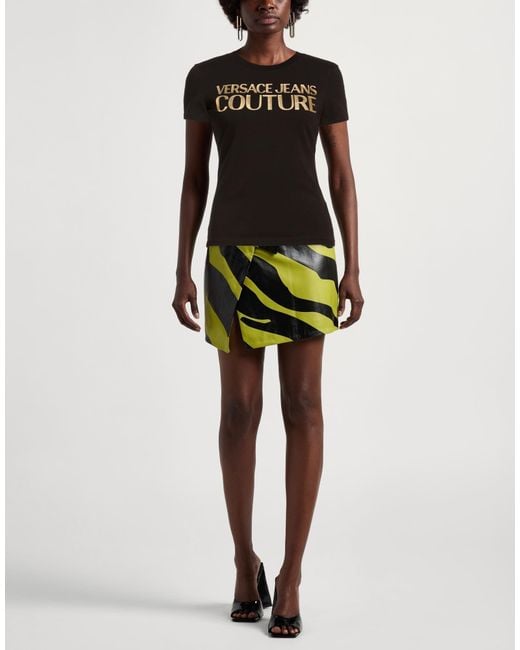 Versace Jeans Couture Black T-Shirt Cotton, Elastane