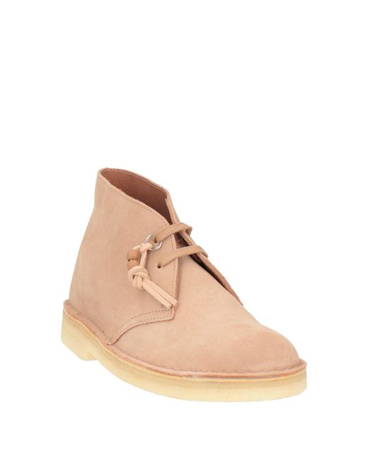 Clarks Natural Ankle Boots Leather