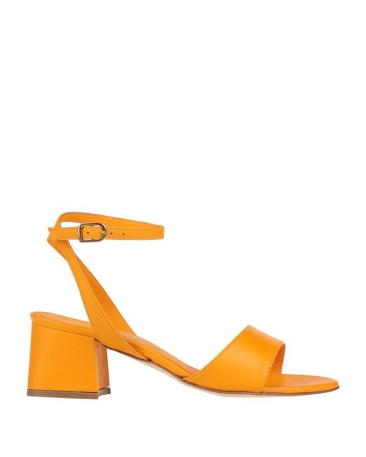 Bervicato Orange Sandals Leather