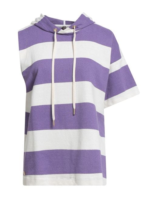 Manila Grace Purple Sweatshirt Cotton, Polyester