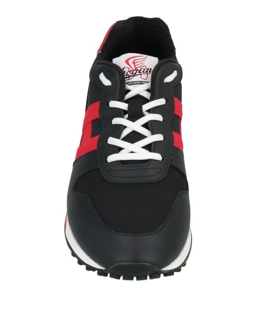 Hogan Black Sneakers Leather, Textile Fibers for men