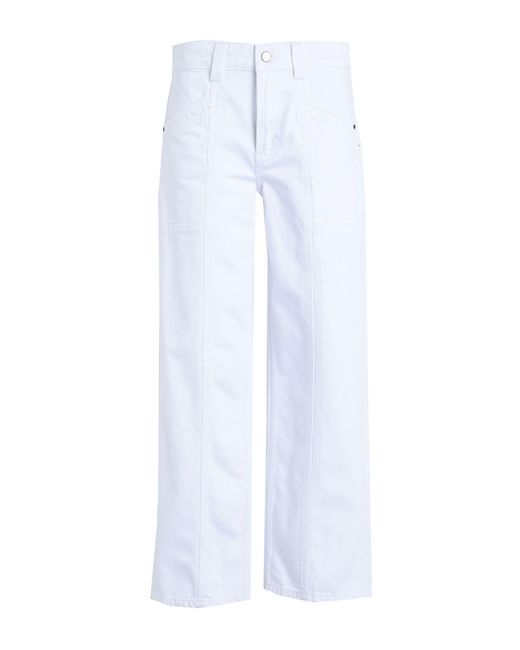 TOPSHOP White Denim Trousers