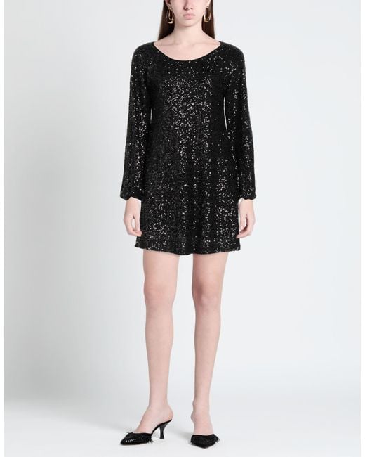 Soallure Black Mini Dress Polyester, Elastane