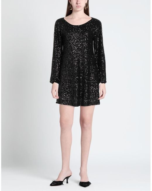 Soallure Black Mini Dress Polyester, Elastane