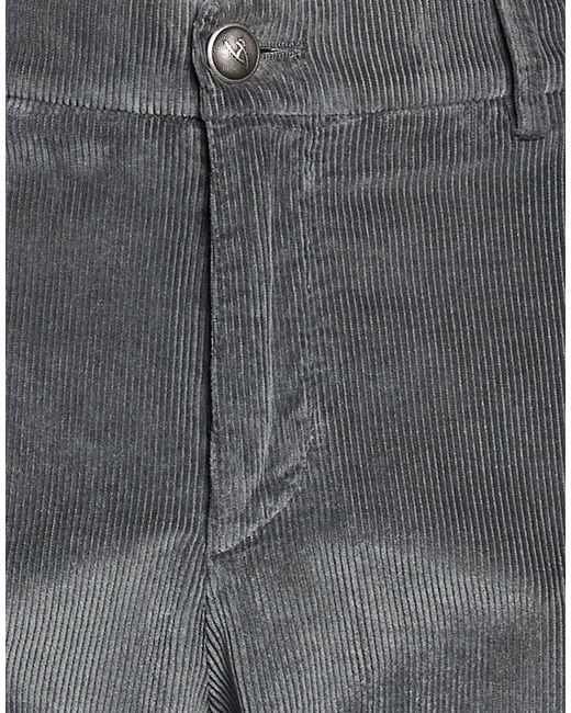 Hand Picked Gray Charcoal Pants Cotton, Modal, Elastane for men